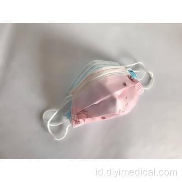 3 ply earloop dicetak respirator topeng anak-anak sekali pakai